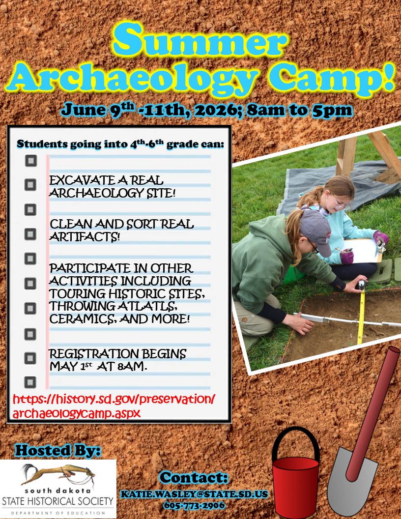 South Dakota State Historical Society Archaeology Camp